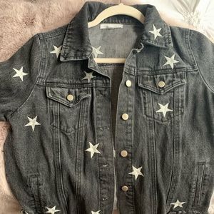 Black/grey Star denim jacket